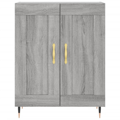 Credenza Grigio Sonoma 69,5x34x90 cm in Legno Multistrato