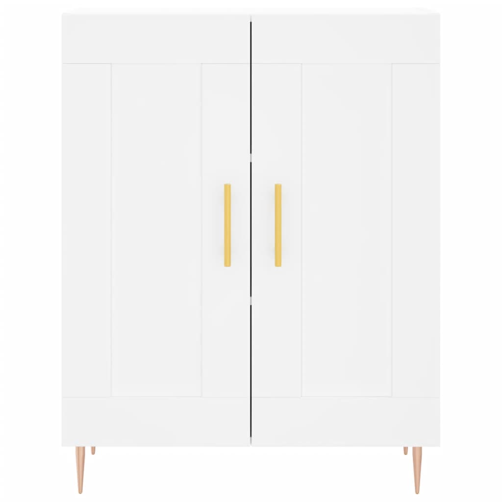 Credenza Bianca 69,5x34x90 cm in Legno Multistrato