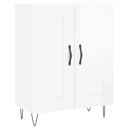 Credenza 69,5x34x90 cm in Legno Multistrato Bianco Lucido - homemem39