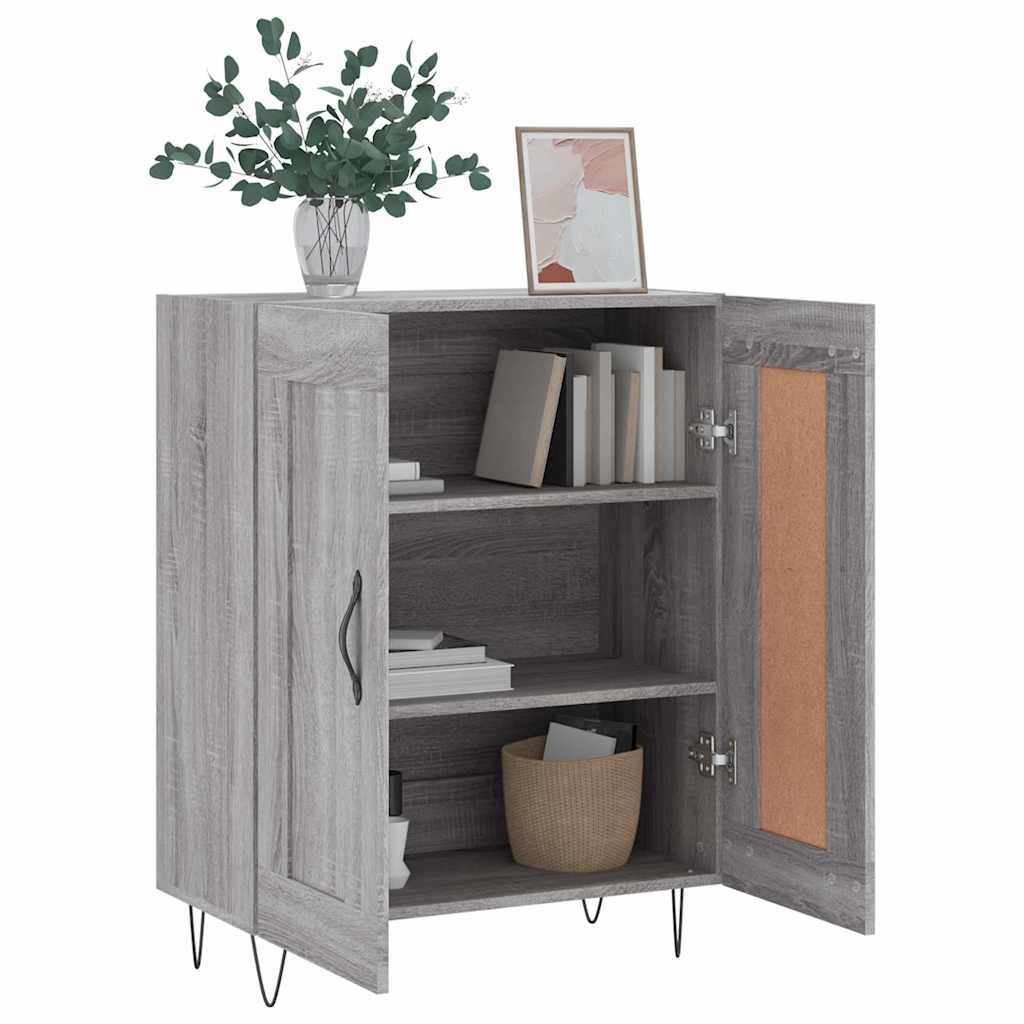 Credenza Grigio Sonoma 69,5x34x90 cm in Legno Multistrato - homemem39