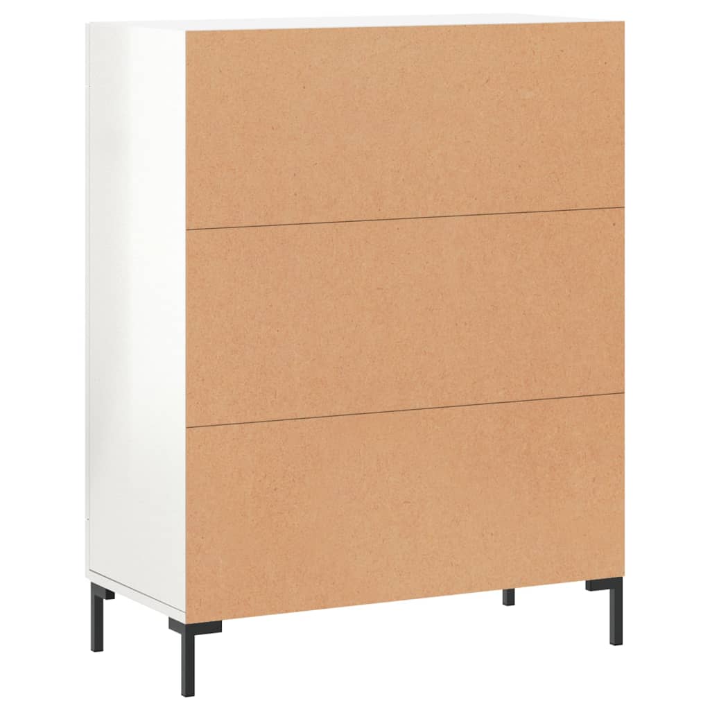 Credenza 69,5x34x90 cm in Legno Multistrato Bianco Lucido - homemem39