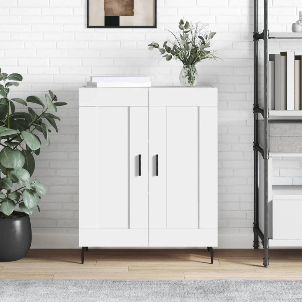 Credenza Bianca 69,5x34x90 cm in Legno Multistrato | homemem39