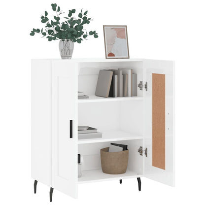 Credenza 69,5x34x90 cm in Legno Multistrato Bianco Lucido