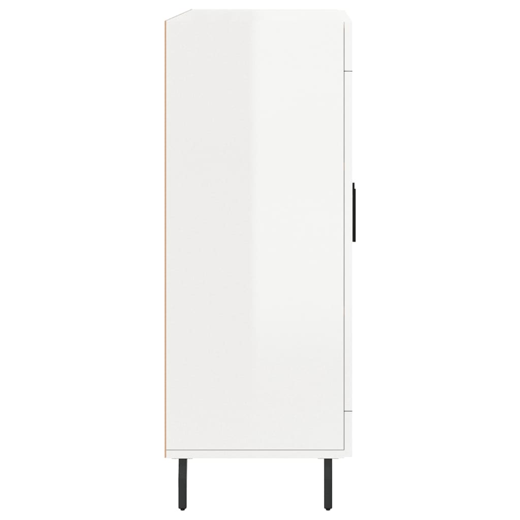 Credenza 69,5x34x90 cm in Legno Multistrato Bianco Lucido
