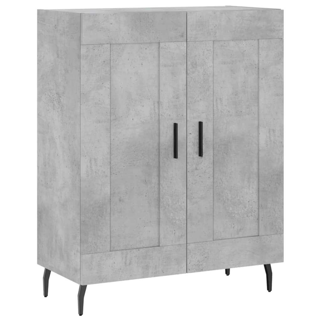 Credenza Grigio Cemento 69,5x34x90 cm in Legno Multistrato