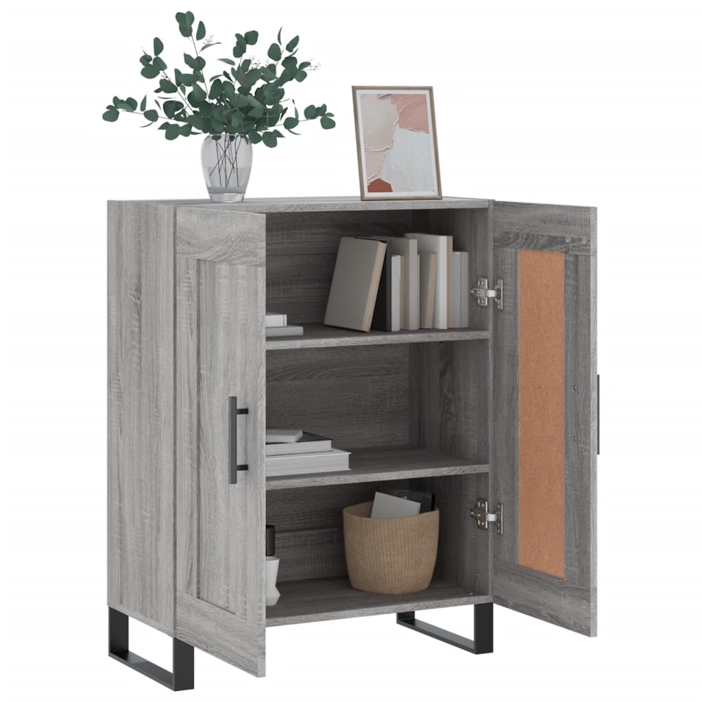 Credenza Grigio Sonoma 69,5x34x90 cm in Legno Multistrato