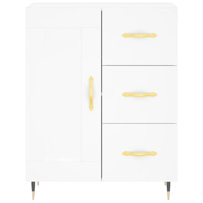 Credenza Bianca 69,5x34x90 cm in Legno Multistrato - homemem39