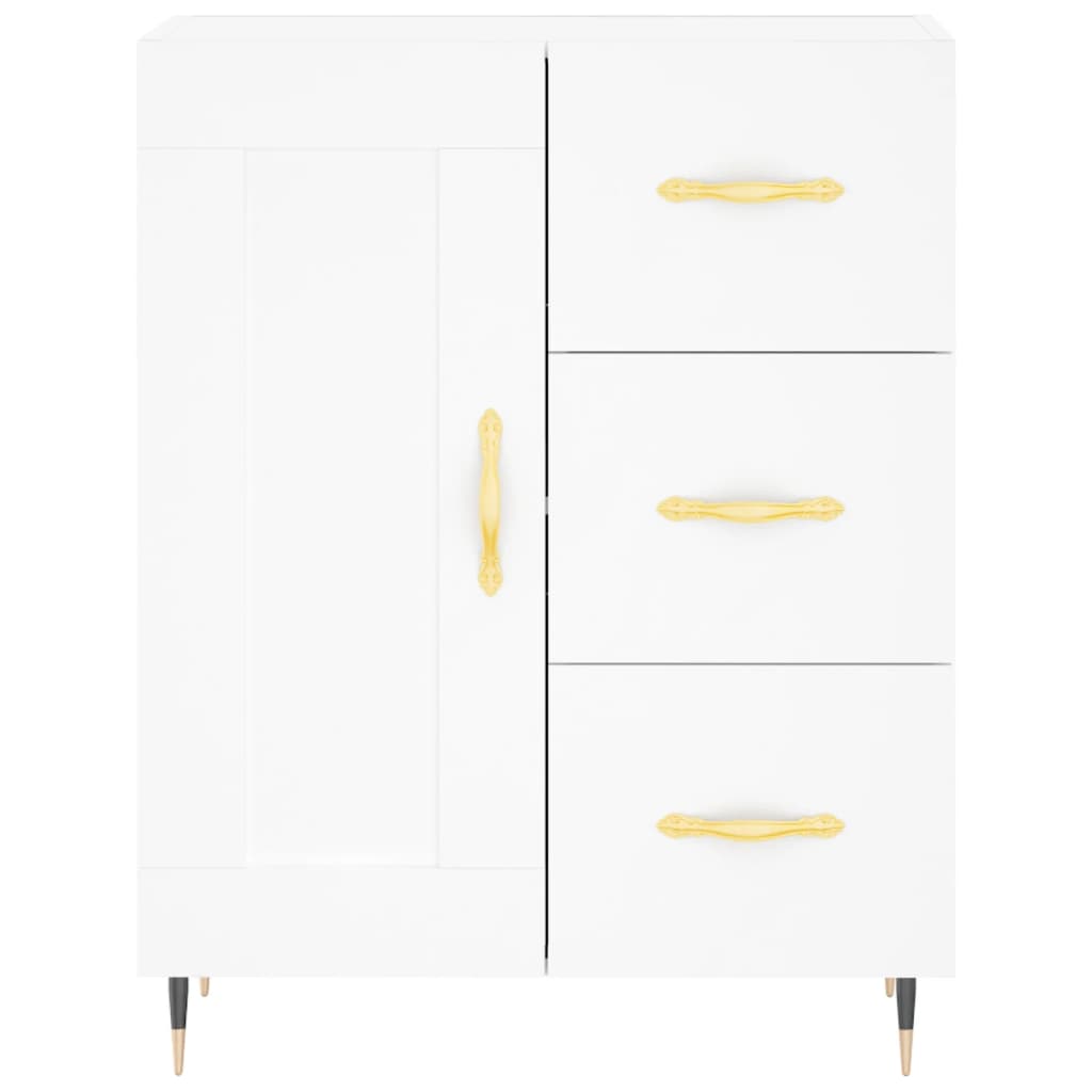 Credenza Bianca 69,5x34x90 cm in Legno Multistrato