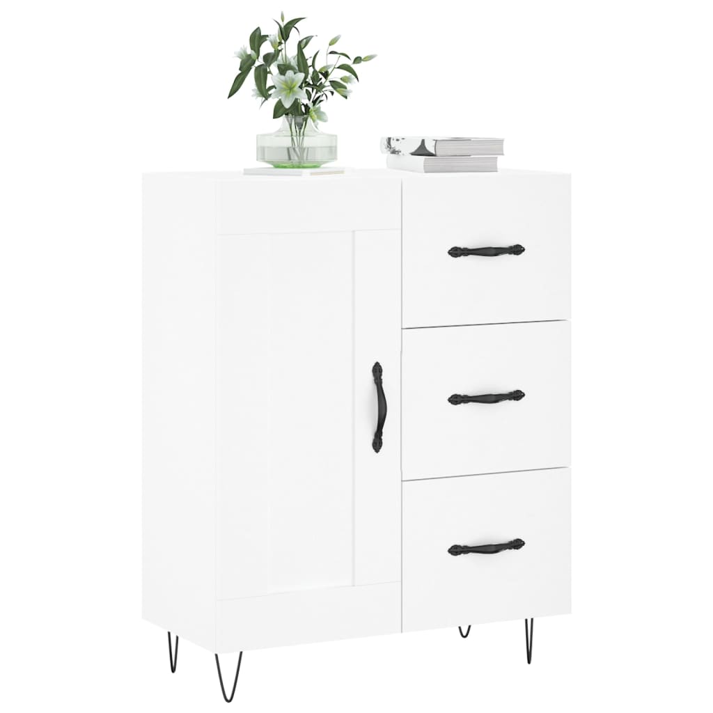Credenza Bianca 69,5x34x90 cm in Legno Multistrato | homemem39