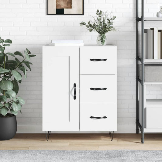 Credenza Bianca 69,5x34x90 cm in Legno Multistrato | homemem39