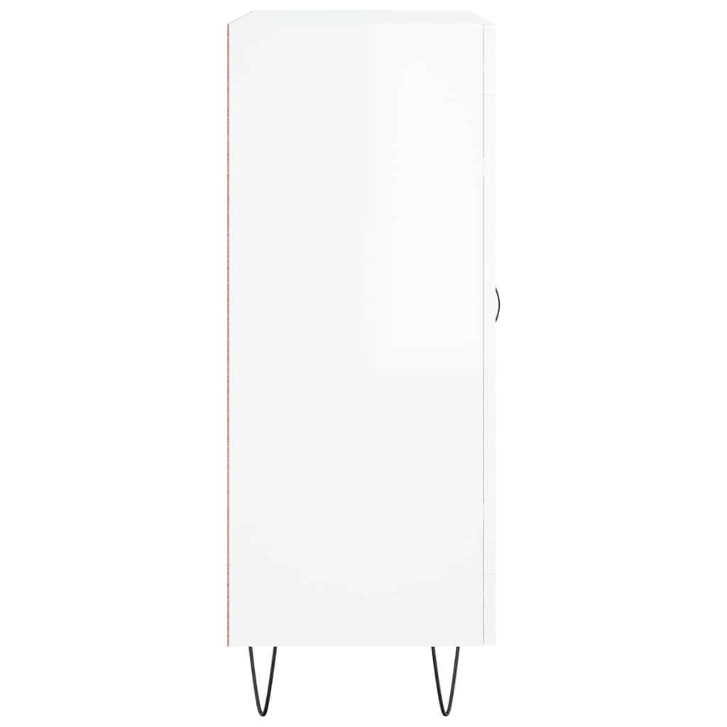 Credenza 69,5x34x90 cm in Legno Multistrato Bianco Lucido