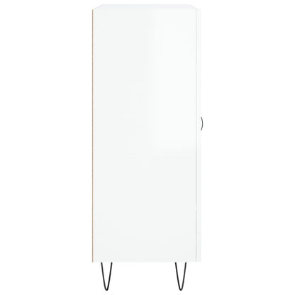 Credenza 69,5x34x90 cm in Legno Multistrato Bianco Lucido