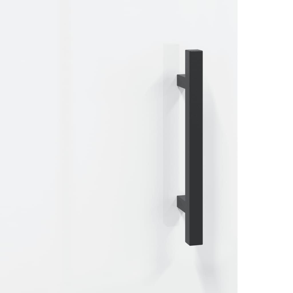 Credenza 69,5x34x90 cm in Legno Multistrato Bianco Lucido - homemem39