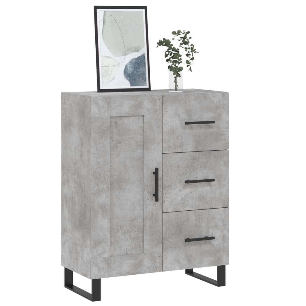 Credenza Grigio Cemento 69,5x34x90 cm in Legno Multistrato - homemem39