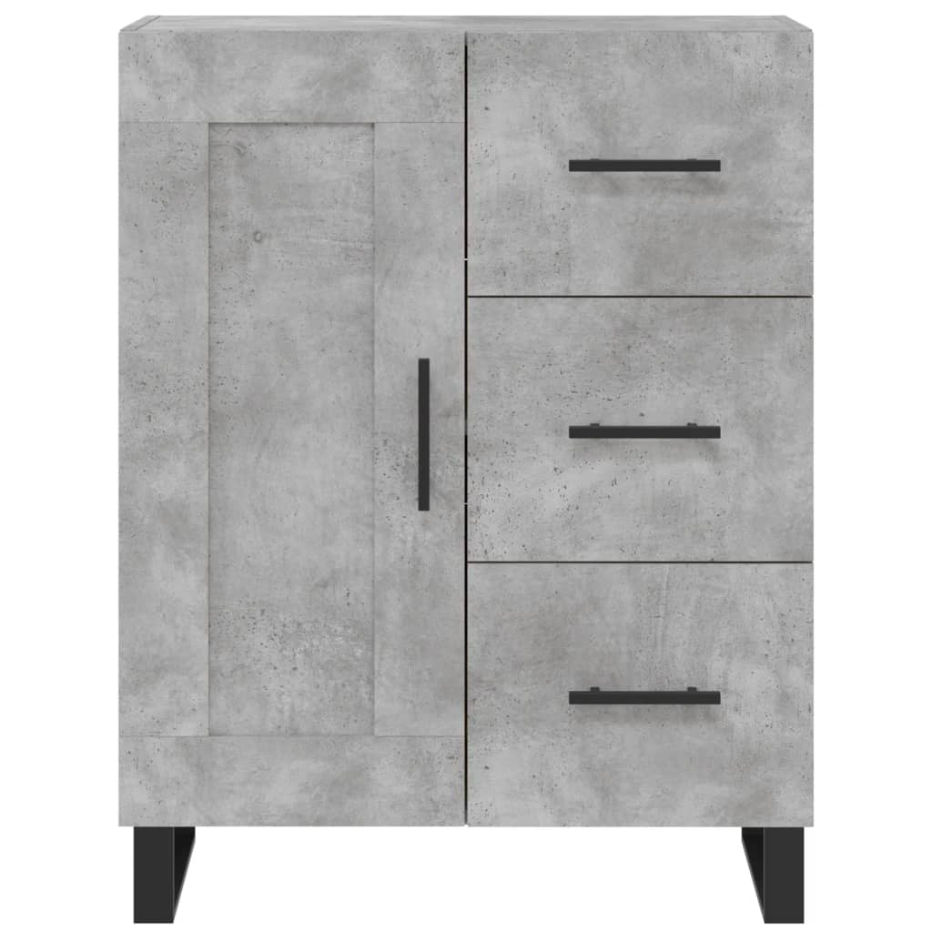 Credenza Grigio Cemento 69,5x34x90 cm in Legno Multistrato
