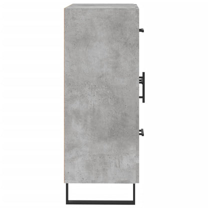 Credenza Grigio Cemento 69,5x34x90 cm in Legno Multistrato