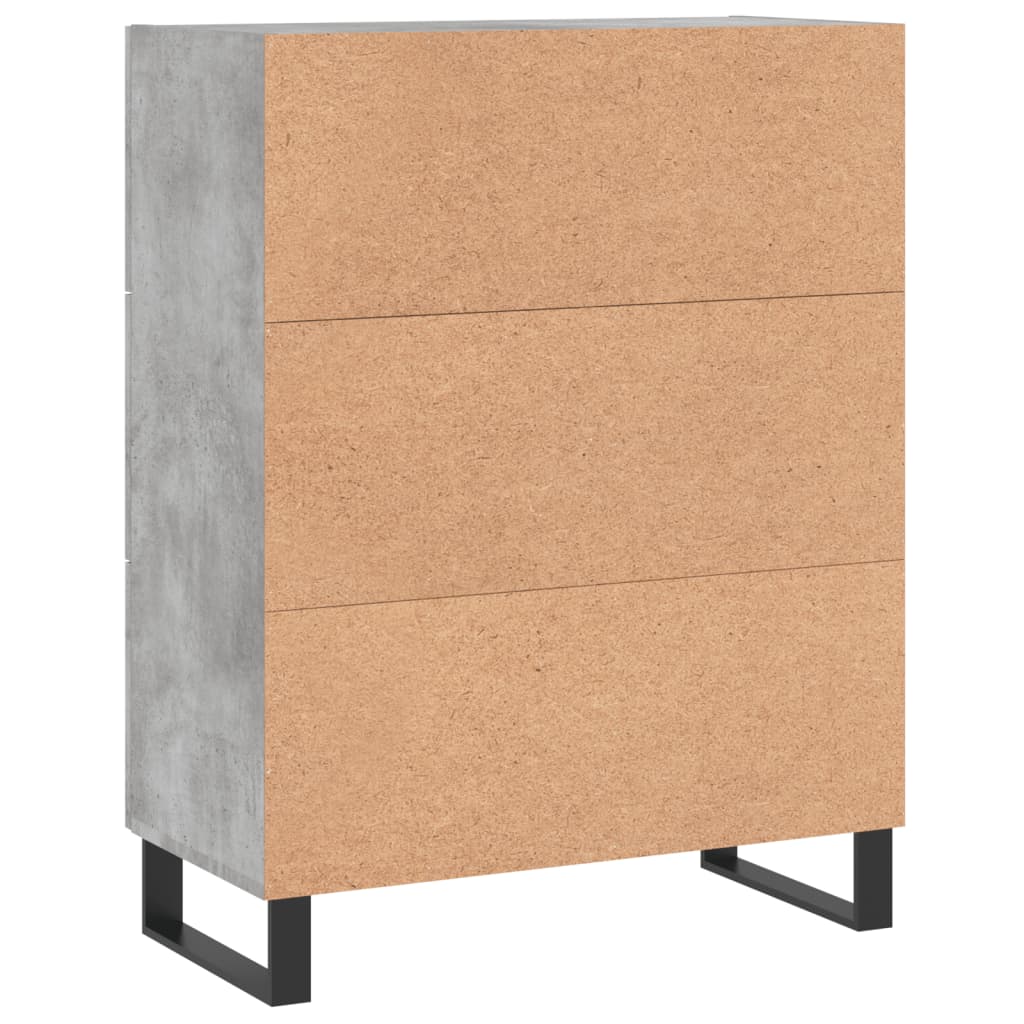 Credenza Grigio Cemento 69,5x34x90 cm in Legno Multistrato