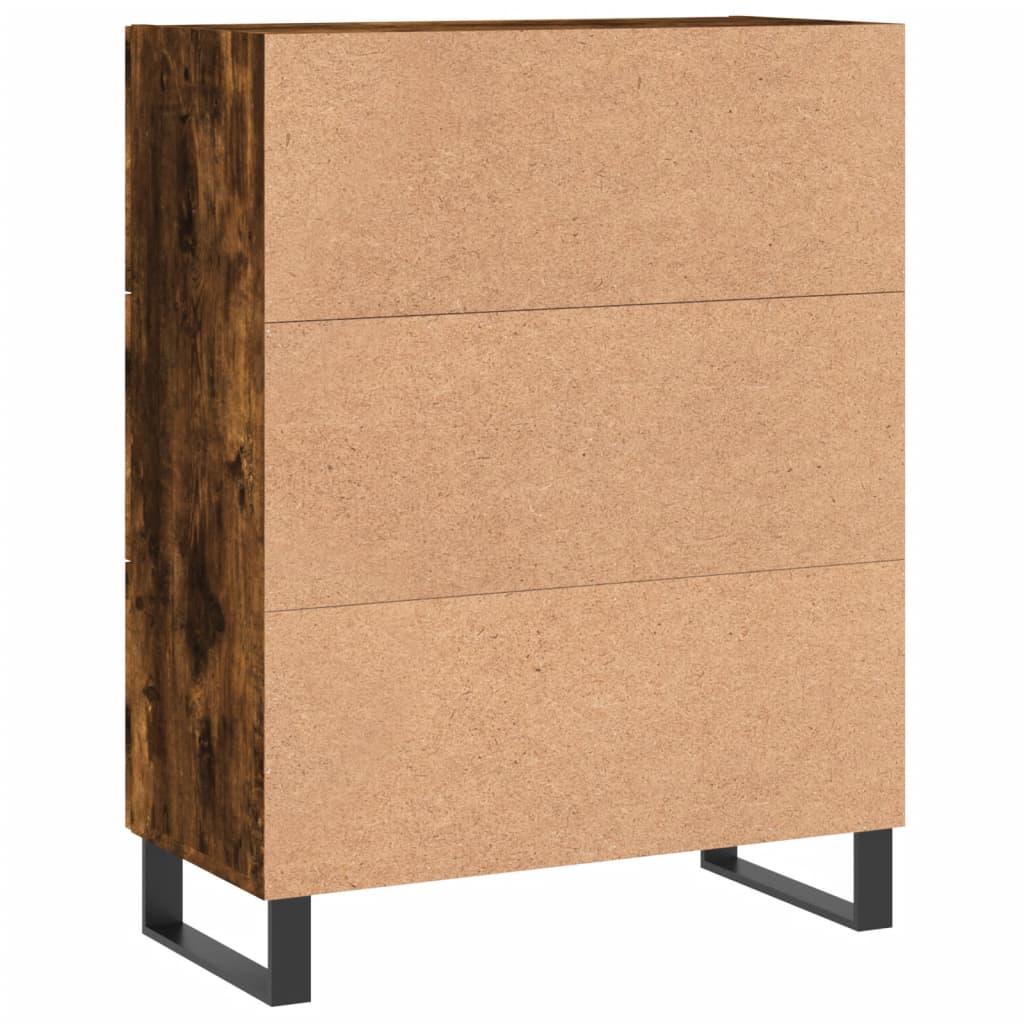 Credenza Rovere Fumo 69,5x34x90 cm in Legno Multistrato