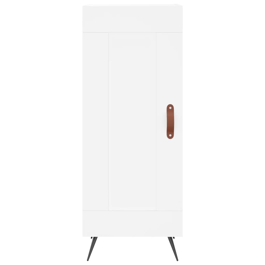 Credenza Bianca 34,5x34x90 cm in Legno Multistrato