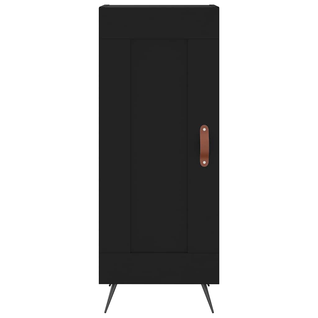Credenza Nero 34,5x34x90 cm in Legno Multistrato | homemem39