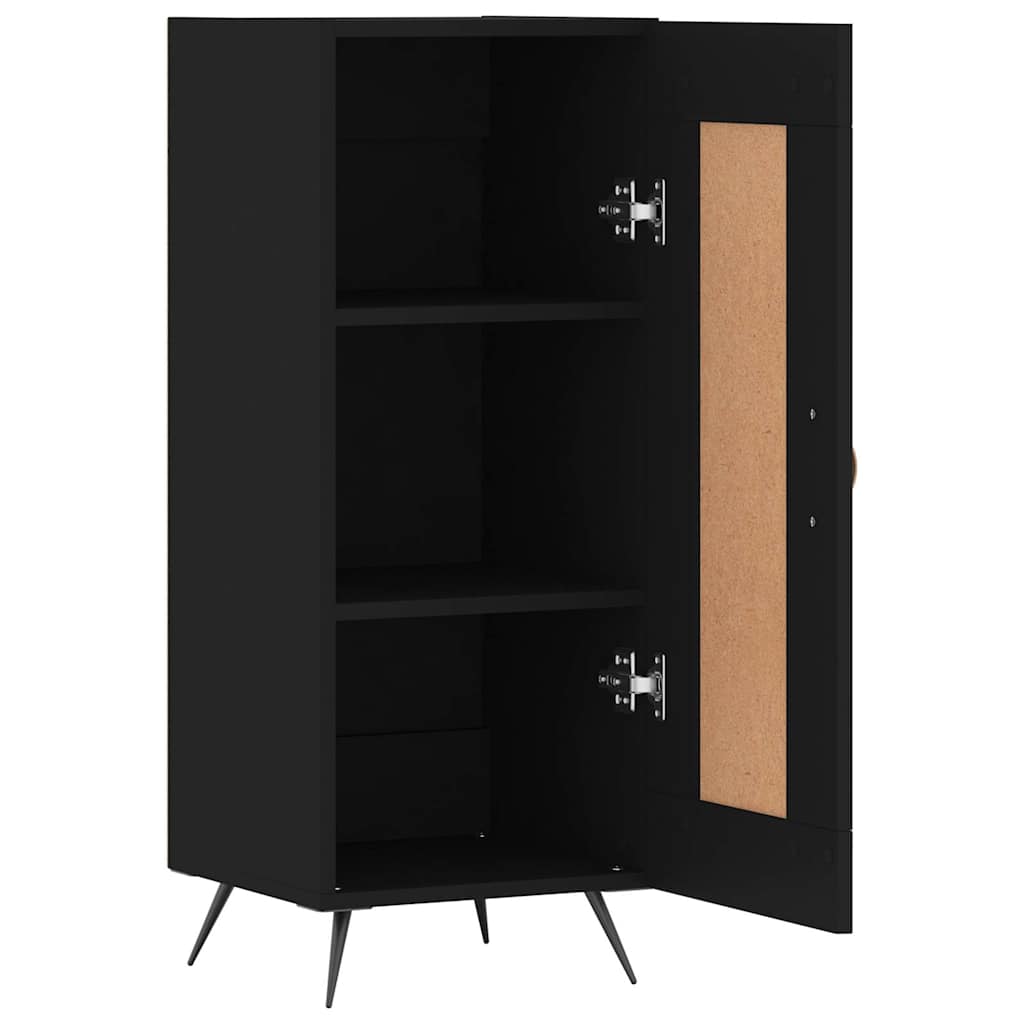 Credenza Nero 34,5x34x90 cm in Legno Multistrato | homemem39