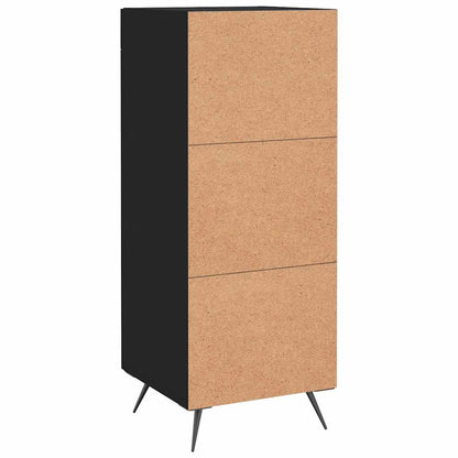 Credenza Nero 34,5x34x90 cm in Legno Multistrato | homemem39