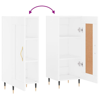 Credenza Bianca 34,5x34x90 cm in Legno Multistrato - homemem39