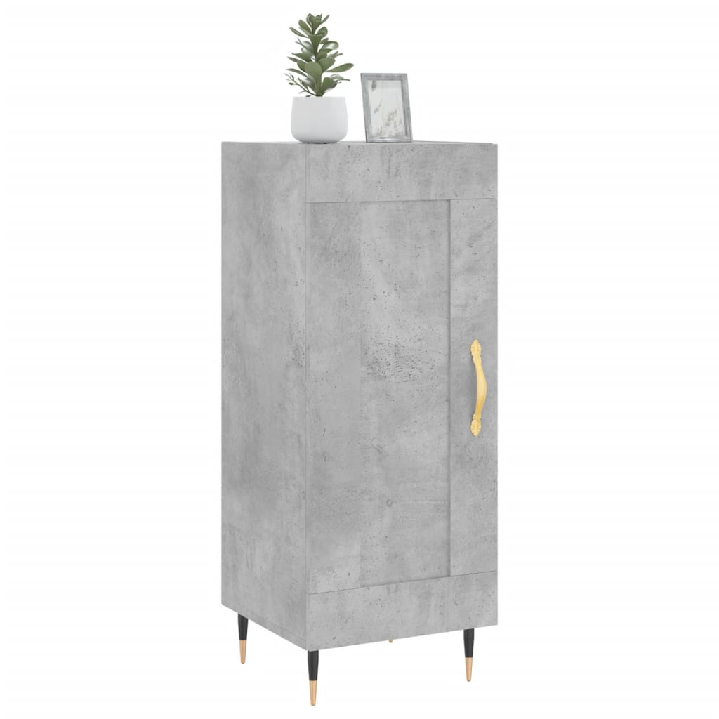 Credenza Grigio Cemento 34,5x34x90 cm in Legno Multistrato - homemem39