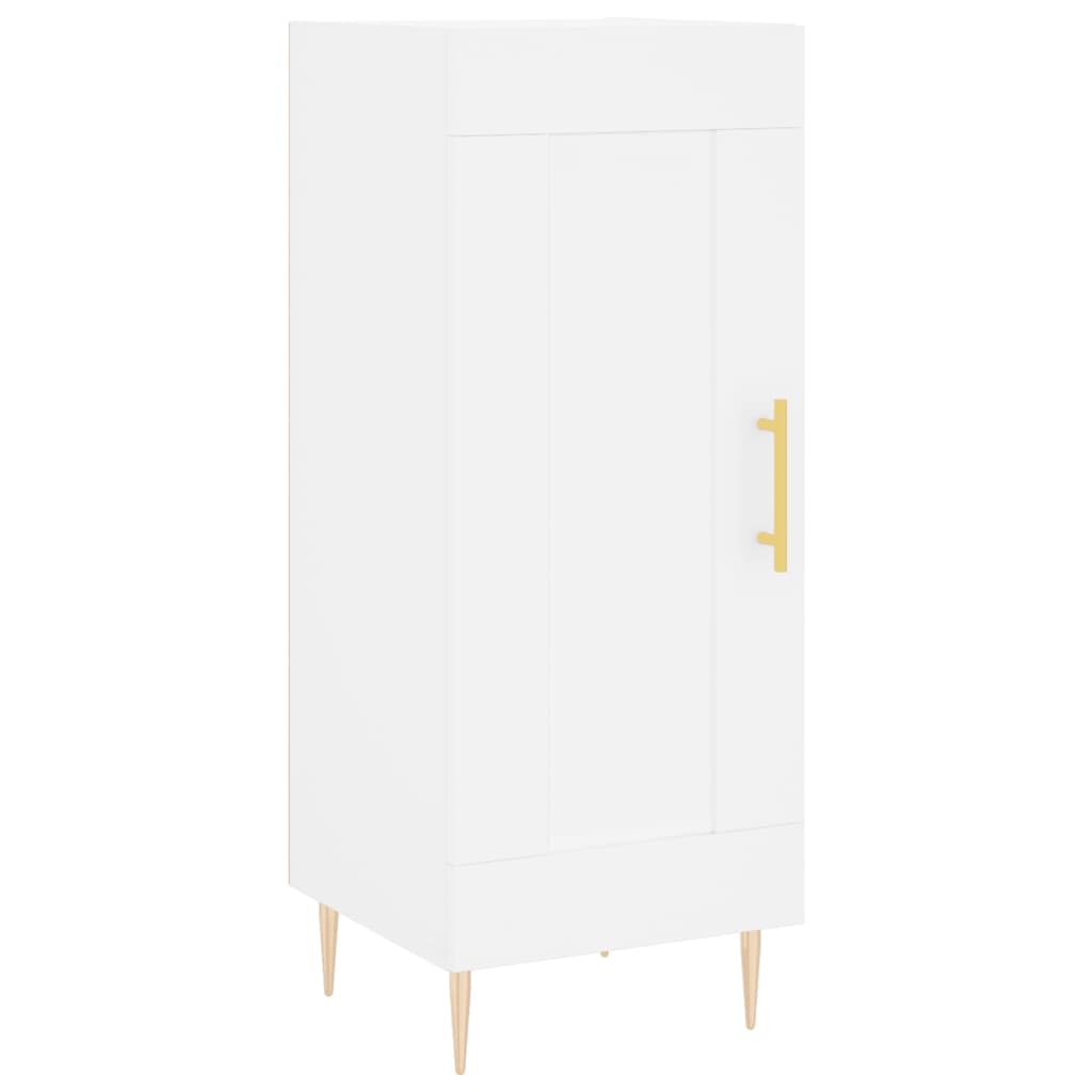 Credenza Bianca 34,5x34x90 cm in Legno Multistrato - homemem39