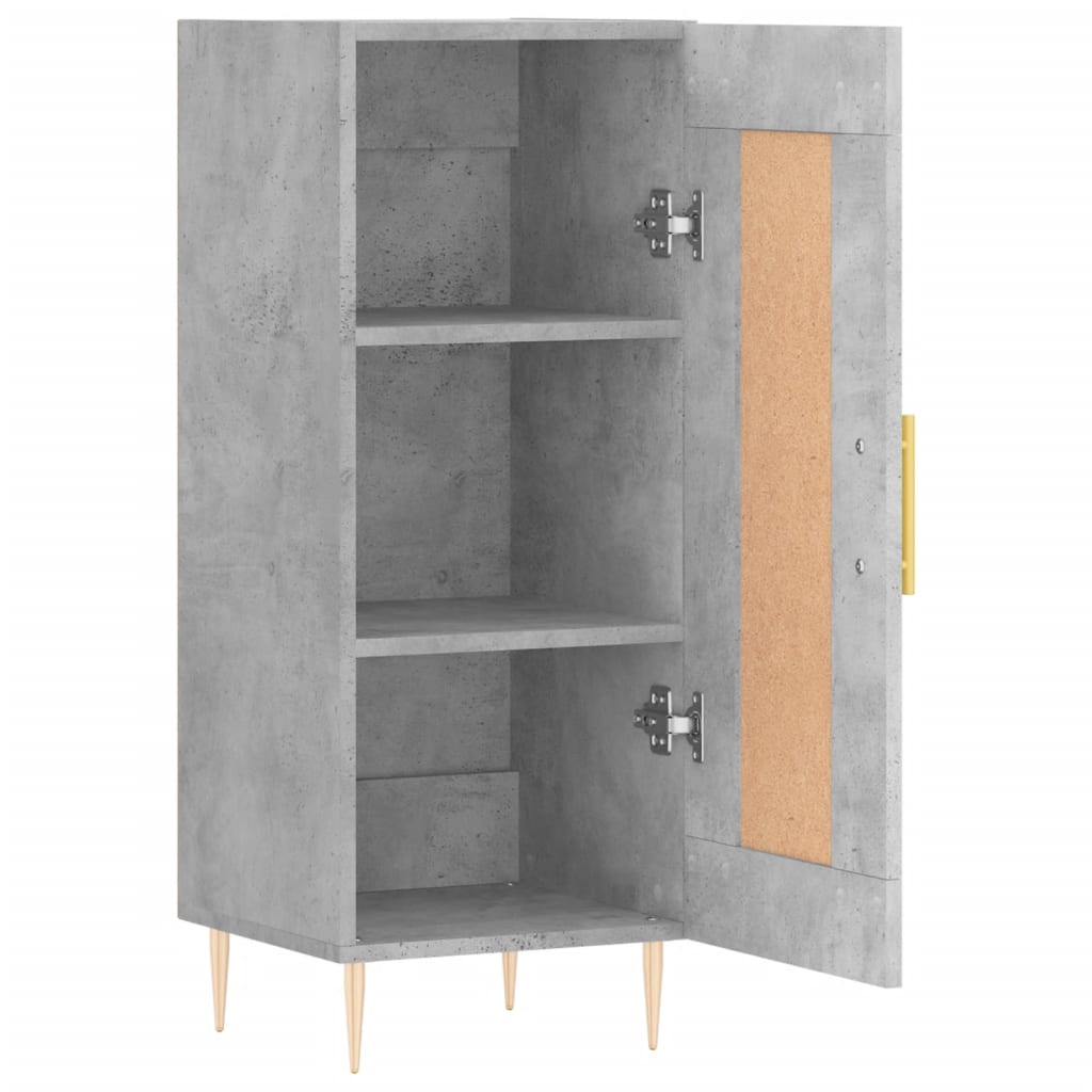 Credenza Grigio Cemento 34,5x34x90 cm in Legno Multistrato - homemem39