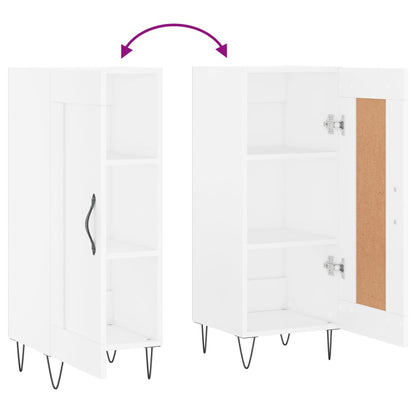 Credenza Bianca 34,5x34x90 cm in Legno Multistrato - homemem39