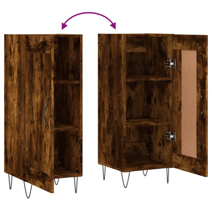 Credenza Rovere Fumo 34,5x34x90 cm in Legno Multistrato
