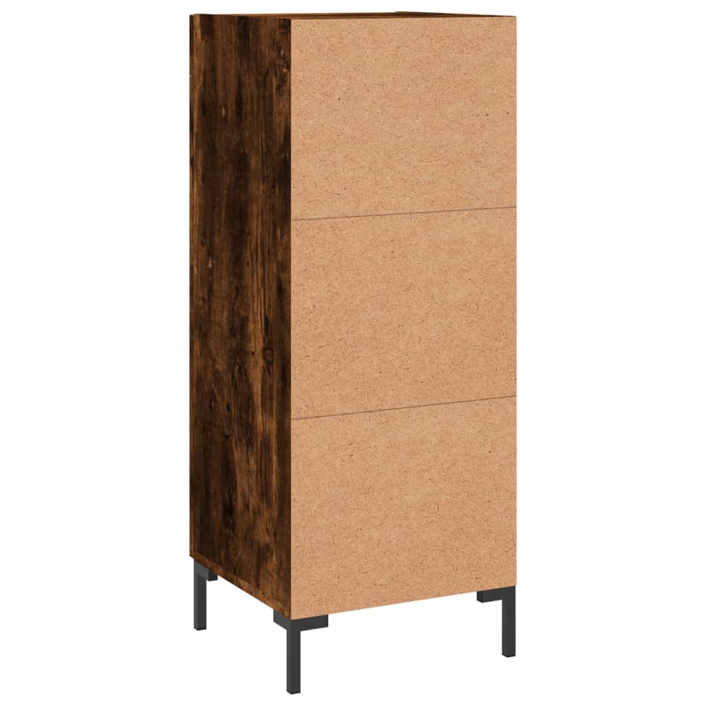 Credenza Rovere Fumo 34,5x34x90 cm in Legno Multistrato