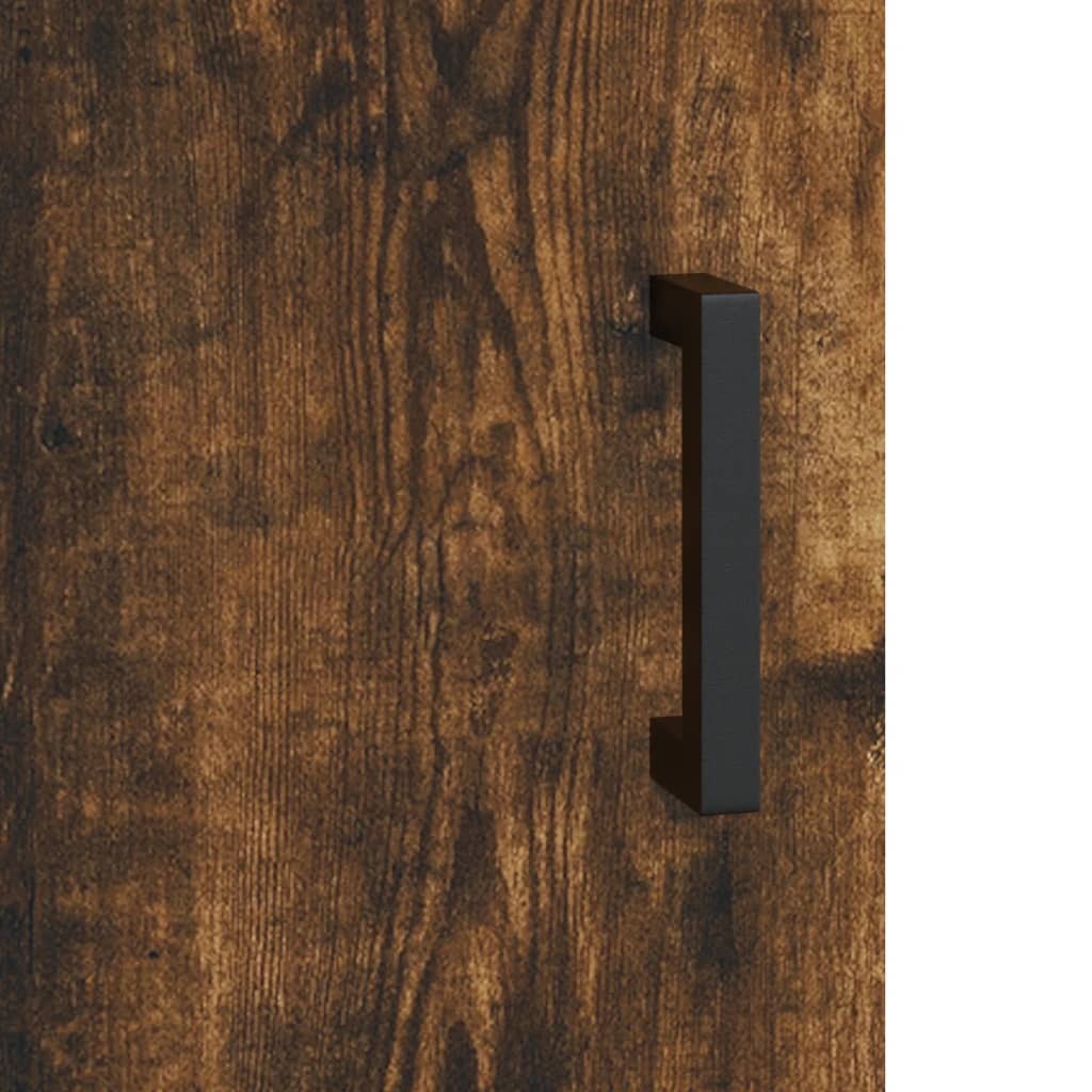 Credenza Rovere Fumo 34,5x34x90 cm in Legno Multistrato