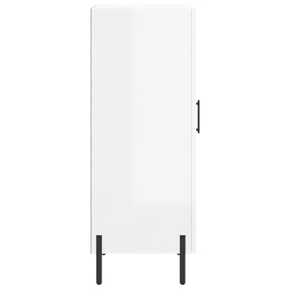 Credenza Bianco Lucido 34,5x34x90 cm in Legno Multistrato | homemem39