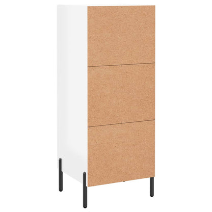 Credenza Bianco Lucido 34,5x34x90 cm in Legno Multistrato | homemem39