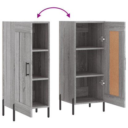 Credenza Grigio Sonoma 34,5x34x90 cm in Legno Multistrato