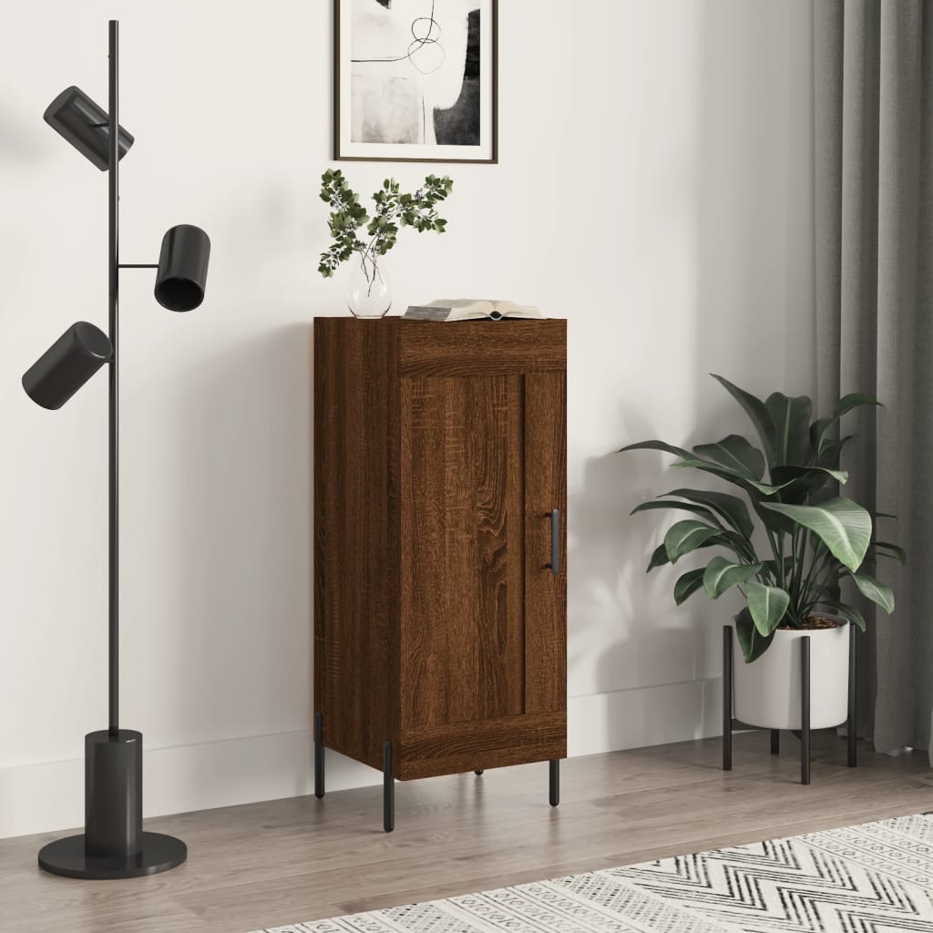 Credenza Rovere Marrone 34,5x34x90 cm in Legno Multistrato | homemem39