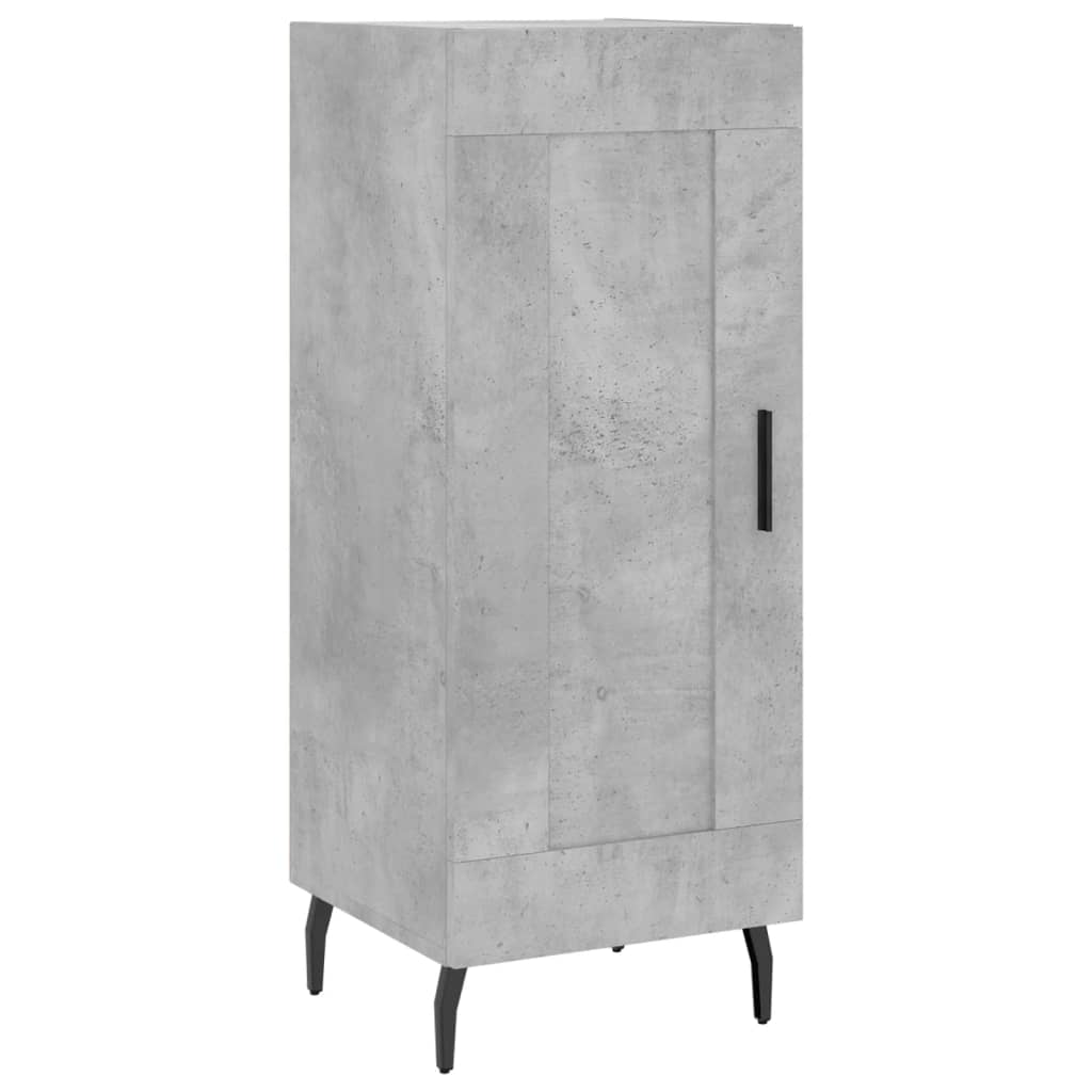 Credenza Grigio Cemento 34,5x34x90 cm in Legno Multistrato