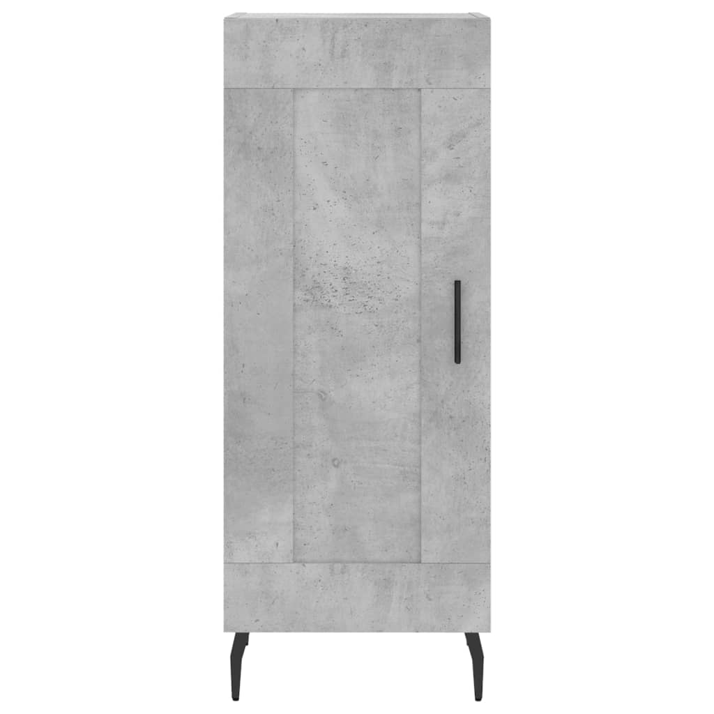Credenza Grigio Cemento 34,5x34x90 cm in Legno Multistrato