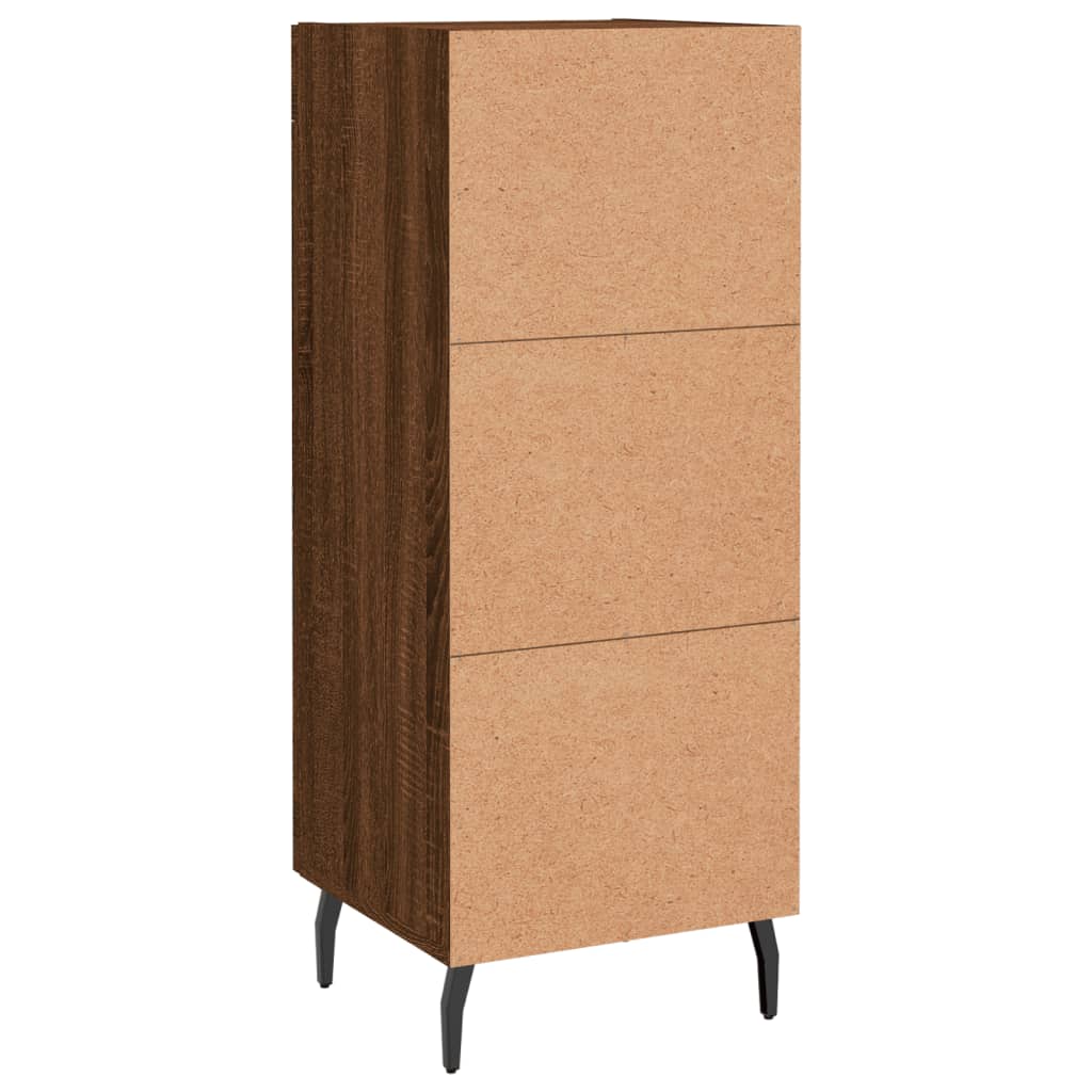 Credenza Rovere Marrone 34,5x34x90 cm in Legno Multistrato - homemem39