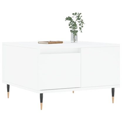 Tavolino da Salotto Bianco 55x55x36,5 cm in Legno Multistrato | homemem39