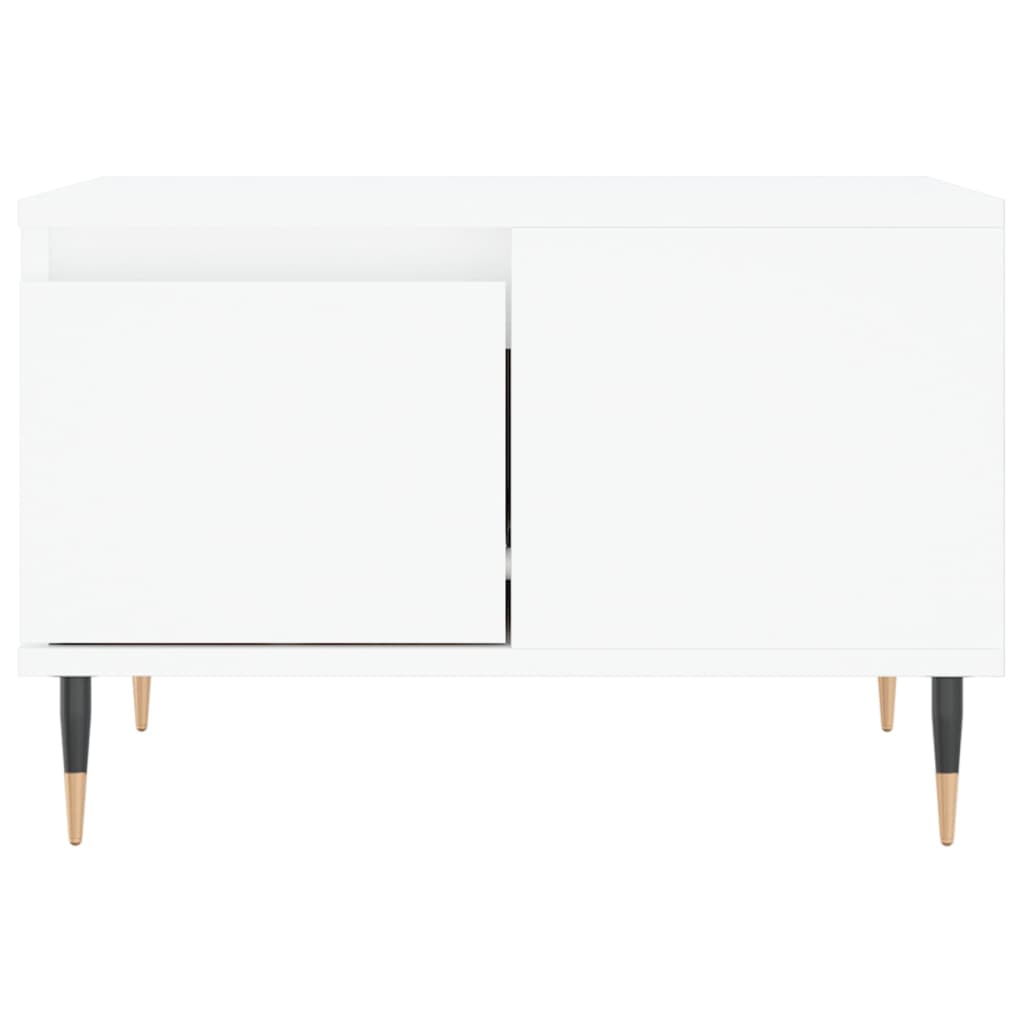 Tavolino da Salotto Bianco 55x55x36,5 cm in Legno Multistrato | homemem39