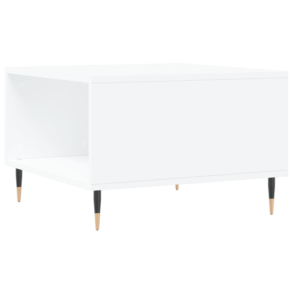 Tavolino da Salotto Bianco 55x55x36,5 cm in Legno Multistrato | homemem39