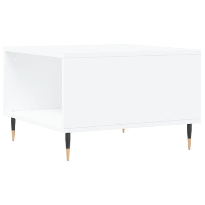 Tavolino da Salotto Bianco 55x55x36,5 cm in Legno Multistrato | homemem39
