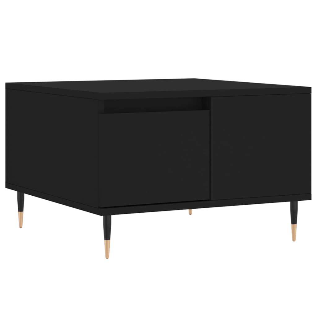 Tavolino da Salotto Nero 55x55x36,5 cm in Legno Multistrato | homemem39