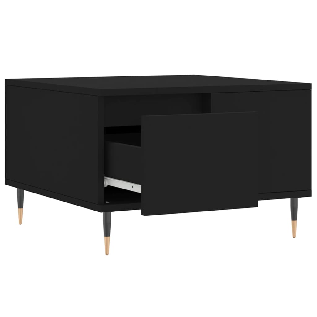 Tavolino da Salotto Nero 55x55x36,5 cm in Legno Multistrato | homemem39