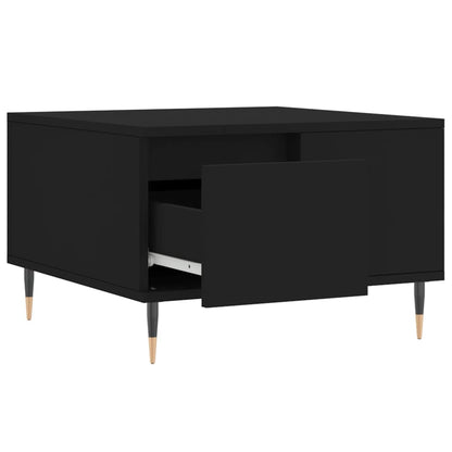 Tavolino da Salotto Nero 55x55x36,5 cm in Legno Multistrato | homemem39