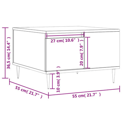 Tavolino da Salotto Nero 55x55x36,5 cm in Legno Multistrato | homemem39