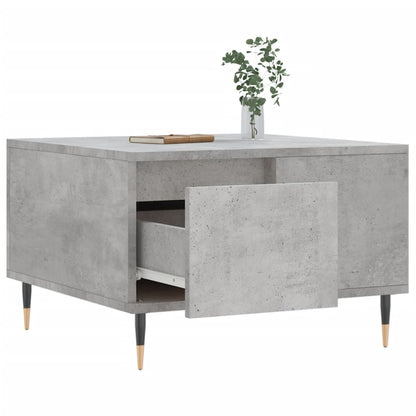 Tavolino Salotto Grigio Cemento 55x55x36,5 cm Legno Multistrato